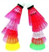 Волан для бадминтона 6шт пластмассовый цветной