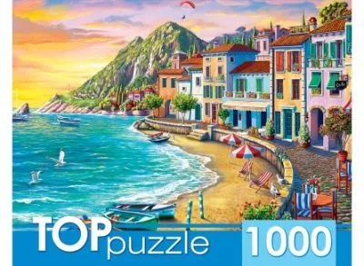 Пазлы TOPpuzzle 1000 элементов (Курортный город на закате // ХТП1000-2169)