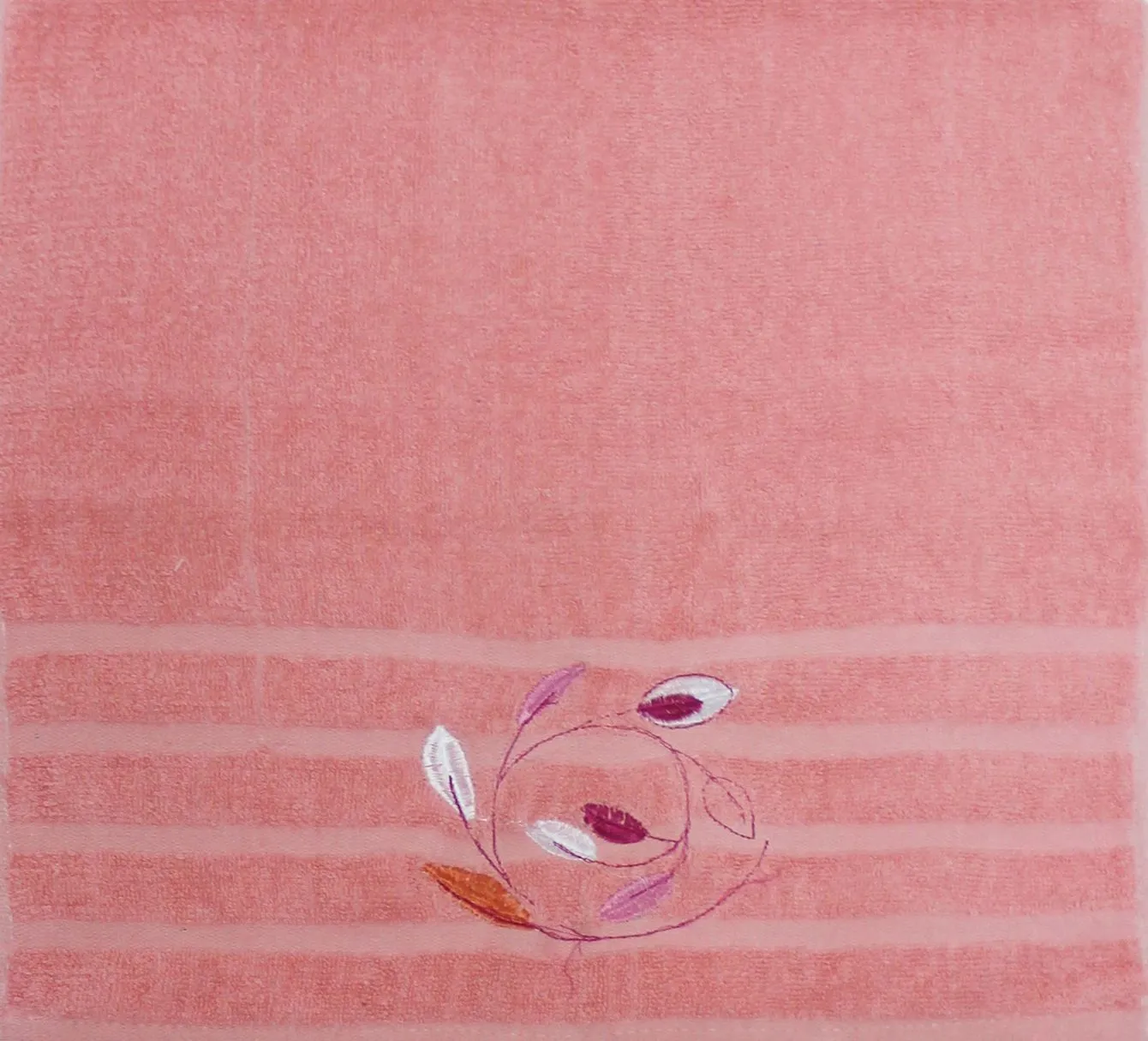 Полотенце махровое Листочки 50х100см NataM вес 195г, плотность 390г/м2, 90% хлопок+10% полиэстер