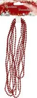 Елочное украшение Бусы круглые d 4мм, длина 2.7м Цвет: красно-рыжий