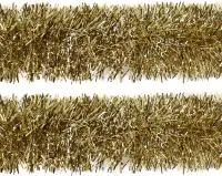 Мишура с мерцанием d14х200см Цвет: золото