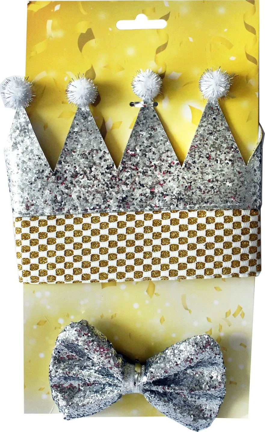 Набор аксессуаров Король корона 28.5х12см и бабочка 11.5х7.5см