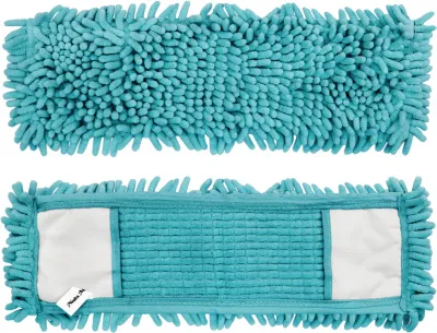 Запасная часть-МОП NataM из микрофибры к швабре 90262, длинный ворс Размер 43х13см (цвет: мятный)