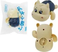 Игрушка для купания Бегемотик заводная, размер 8,5х9,7х6,1см 6 цветов, в ассорт