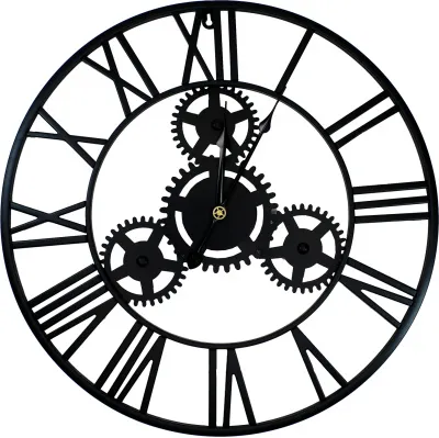 Часы настенные Колесики (цвет: черный)