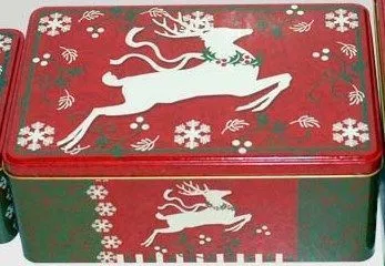 Банка жестяная 2300мл.204х135х82мм (98171 Рожд.олень)