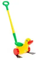 Каталка ПОЛЕСЬЕ Утенок с ручкой 