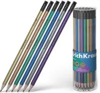 Карандаш чернографитный ErKr Metallic HB с ластиком