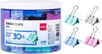 Зажимы для бумаг 41мм 24шт DELI цветные