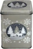 Банка жестяная 1750мл Серебрянный лес, большая Размер: 108х108х150мм 