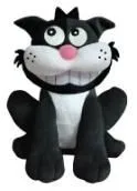 Игрушка мягкая  анимир. Кошка h20 (черная КК001)