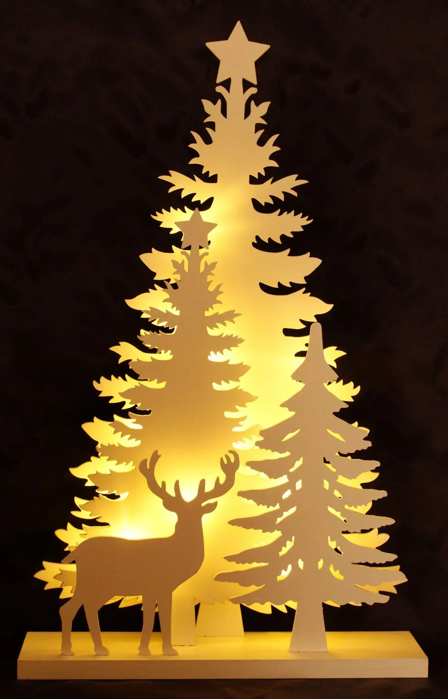 Декорация светящаяся 25х5,5х40см Благородный олень настольная 15 LED ламп