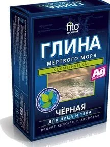 Глина косметическая 100г для лица и тела сухая /Фитокосметик (Мертвого моря черная // 1304)