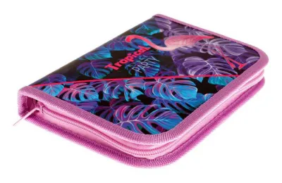 Пенал ОНИКС 190х130мм 1 отделение ламинат (Фламинго неон // ПКК04-6 62438)
