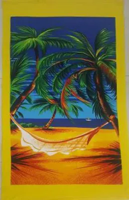 Полотенце с рисунком 70х150см (Пляж)