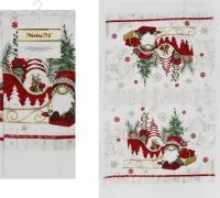 Полотенце кухонное 38х63см хлопок Коллекция: Рождественские гномы