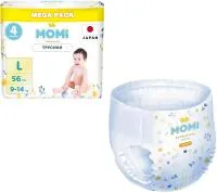 Подгузники-трусики MOMI COMFORT CARE 56шт 9-14кг L Mega