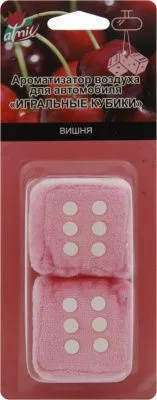 Ароматизатор Atmix ИГРАЛЬНЫЕ КУБИКИ для автомобиля (Вишня)