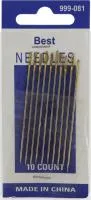 Иглы швейные ручные 6см в наборе 10шт