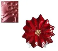 блюдо коллекция poinsettia, d28х2.8см, стекло, рубиновый