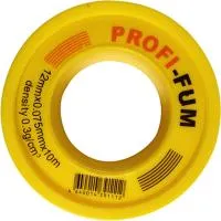 Лента ФУМ д/воды 12мм 0.075мм 10м ЭКОНОМ белая