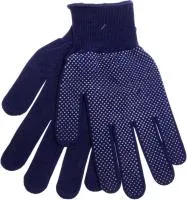 Перчатки нейлоновые Классика  с ПВХ покрытием р.8, 5 пар, синие