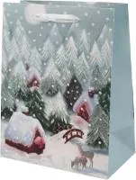 Пакет подарочный Лесная деревня Размер: 18х10х23см Материал: бумага
