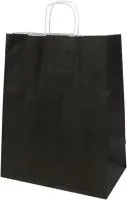 Пакет бумажный 35х15х45см с кручеными ручками черный