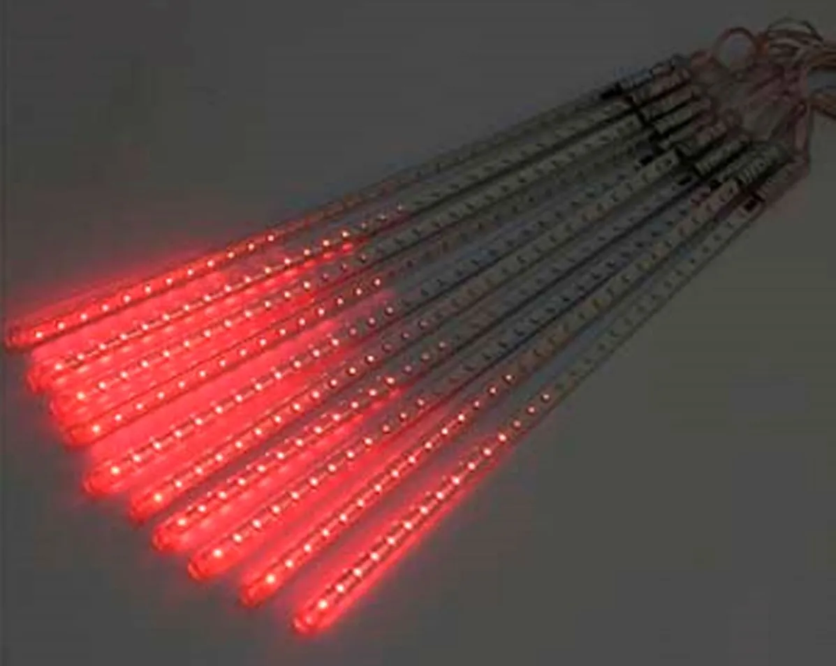 Гирлянда светодиодная Метеоритный дождь с эффектом падающей капли 2.3м 8 ламп кабель 70см (Цвет ламп: красный. // SYDA-041956)