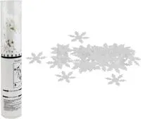 Пневмохлопушка Снежинки 30см конфетти (белый)