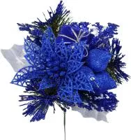 Букет еловый декоративный Размер: 120х150х180мм Цвет: синий