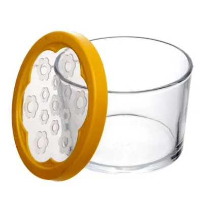 Банка BASIC 220мл с крышкой малая  (SLBY желтый )