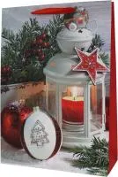 Пакет подарочный 30х12х42см Рождественский декор