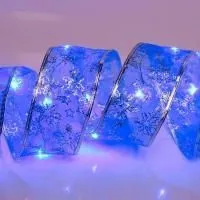 Гирлянда для дома Морозные снежинки 2м 6см 20ламп LED Синий