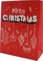 подарочный пакет merry cristmas 18х23х8см купить оптом