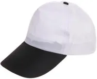 Бейсболка Summer collection р.58 двухцветная, белая с черным