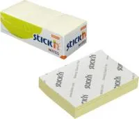 Блок для записи 100л 38х51мм HOPAX пастель желтый, с клеевым краем