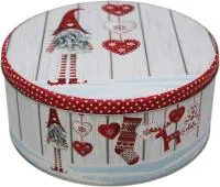 Банка жестяная 2650мл Сказочный гном, круглая, большая Размер: d197х87мм 