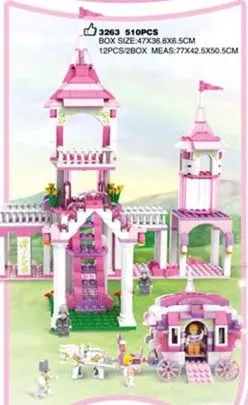 Конструктор COGO Серия Розовая сказка Количество деталей: 510шт Размер в уп: 24,5х34х6см