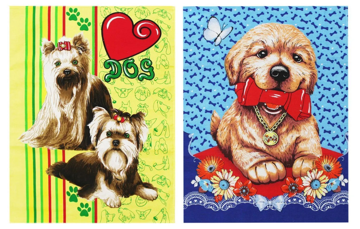 Полотенце кухонное Новый Год 45х60см вафельное 