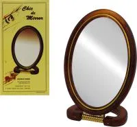 Зеркало настольное овальное двустороннее с увеличением, размер 12,5х19см