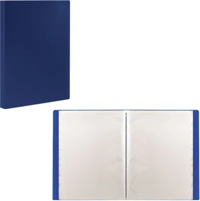 Папка для бумаг А4 OF-2000 20 карманов (синяя)