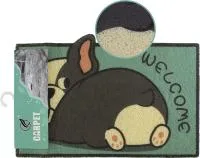 Коврик интерьерный Принт Бульдог 40х60см Цвет: зеленый