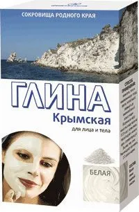 Глина косметическая 100г для лица и тела сухая /Фитокосметик (Крымская белая очищающая // 2406)