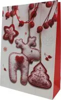 Пакет подарочный 30х42х12см Рождественский