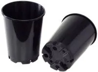 черный литой горшок для рассады d17.5см