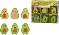 Ластик BASIR 45х30х6мм Авокадо фигурный