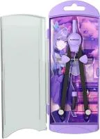 Готовальня ErKR 2пр Manga пластиковый пенал Цвет: фиолетовый