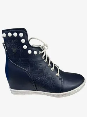 Ботинки для девочек демисезонные (р.33 синий)