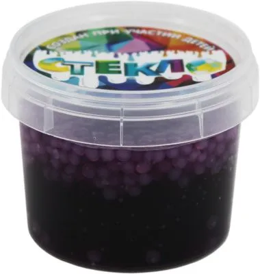 Слайм СТЕКЛО Smack 90гр с шариками (2499 фиолетовый)